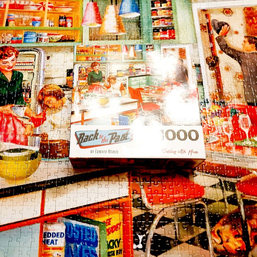 CrazArt Jigsaw Puzzle Baking With Mom Blast to the Past 1000 Pieces Missing